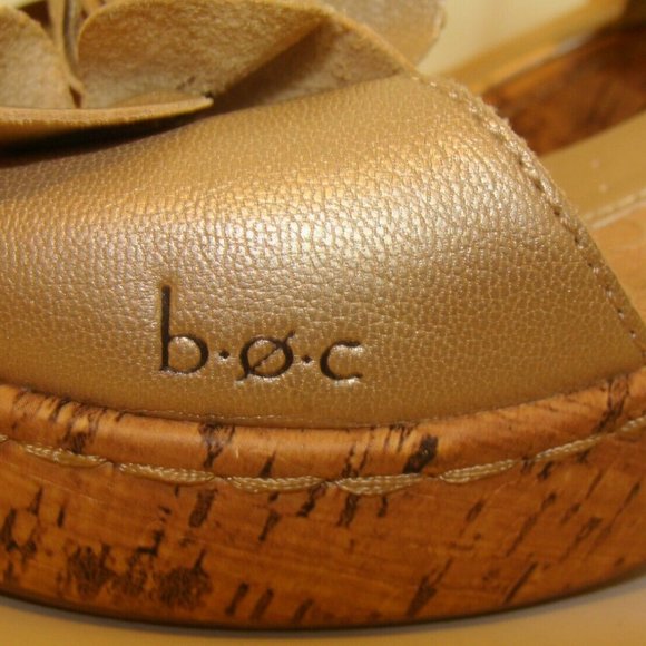 BORN O CONCEPT BOC WOMENS GOLD SANDALS 9M / 40.5 - Picture 8 of 10